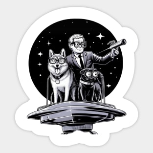 Funny Dog Spy - Cosmic Adventure Sticker